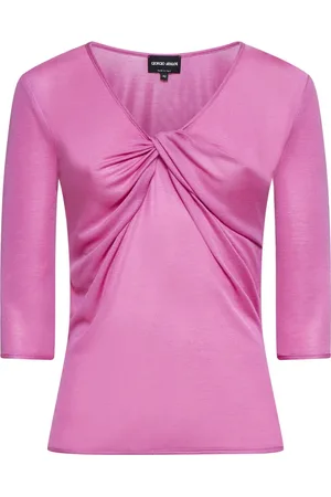 Giorgio Armani Blouses & Shirts, Dames, Roze, S, Elegante Overhemden Collectie