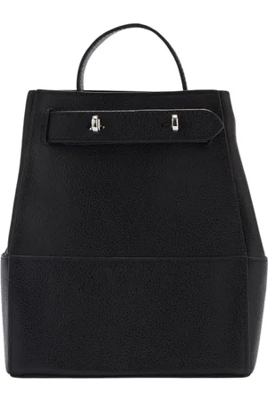 Silvian Heach Tassen, Dames, Zwart, ONE Size, Leer, Leren Rugzak met Metalen Sluiting