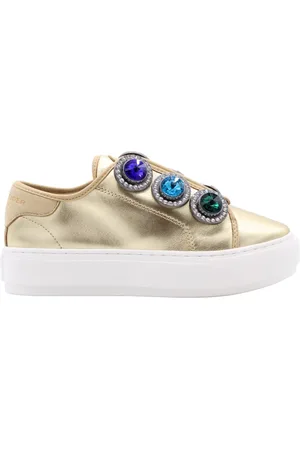 Kurt Geiger Schoenen, Dames, Geel, 36 EU, Leer, Sloe Gin Sneaker
