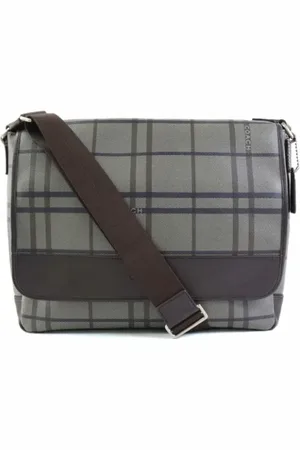 Coach Pre-owned, Heren, Bruin, ONE Size, Pre-owned Plastic shoulder-bags