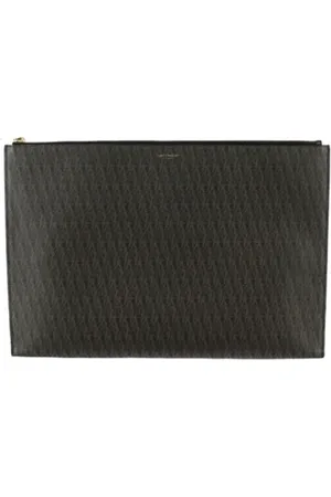 Saint Laurent Pre-owned, Dames, Zwart, ONE Size, Pre-owned Fabric clutches