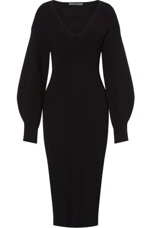 Alberta Ferretti Kleedjes, Dames, Zwart, S, Elegante Zwarte Jurk