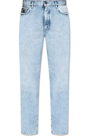 VERSACE Jeans, Heren, Blauw, W31, Katoen, Jeans met logo