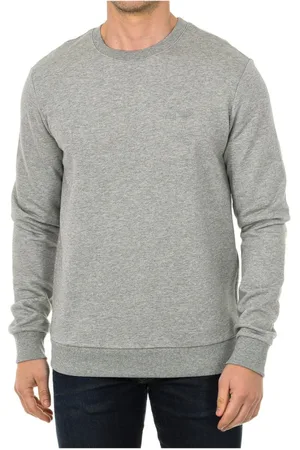 Emporio Armani Sweatshirts & Hoodies, Heren, Grijs, 2Xl, Katoen, Heren Zwarte Sweatshirt Ronde Hals Lange Mouw