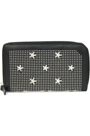 Jimmy Choo Pre-owned, Dames, Zwart, ONE Size, Tweedehands leren portemonnees