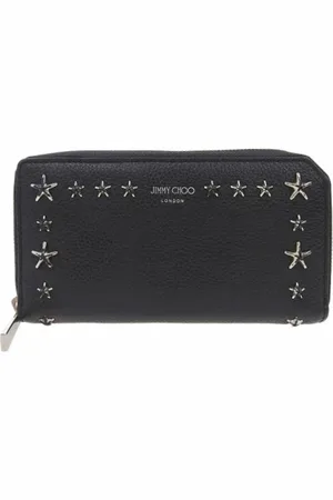 Jimmy Choo Pre-owned, Dames, Zwart, ONE Size, Leer, Tweedehands leren portemonnees