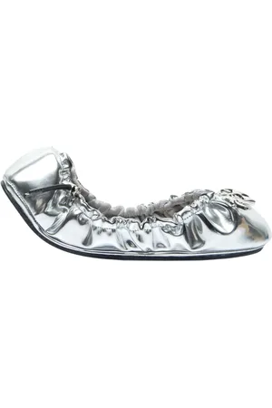 ROMBAUT Schoenen, Dames, Grijs, 37 EU, Polyester, Ruched Ballerina Flats