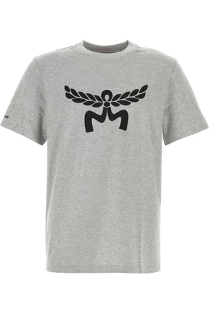 MCM Tops, Heren, Grijs, M, Katoen, Stijlvol Grijs Katoenen T-Shirt