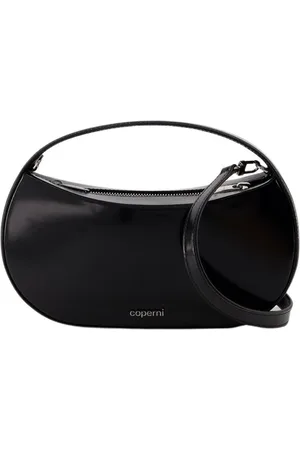 COPERNI Tassen, Dames, Zwart, ONE Size, Leer, Zwarte Leren Swipe Tas met Twee Handvatten