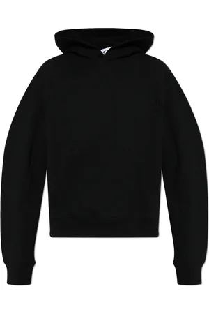 J.W.Anderson Sweatshirts & Hoodies, Dames, Zwart, S, Katoen, Sweatshirt met logo