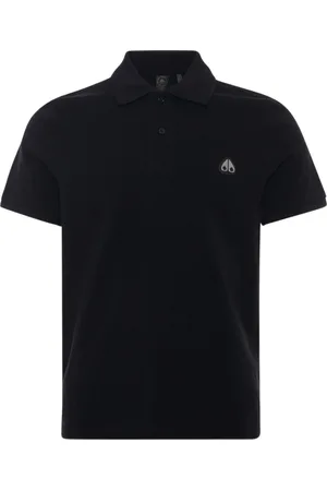 Moose Knuckles Tops, Heren, Zwart, S, Zwart Polo Shirt Everett Stijl