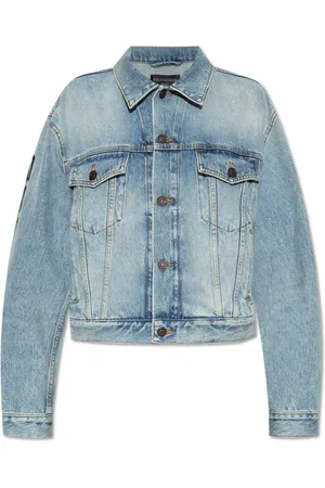 Balenciaga Jassen, Dames, Blauw, M, Denim, Denim Jas