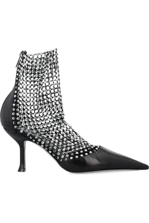RENE CAOVILLA Schoenen, Dames, Zwart, 37 EU, Kristal Mesh Stiletto Hak Schoenen