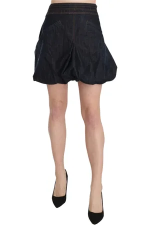 Exte Rokken, Dames, Blauw, S, Katoen, Donkerblauwe A-lijn Mini Rok