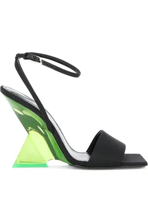 The Attico Schoenen, Dames, Zwart, 37 1/2 EU, Leer, Stijlvolle Sandalen
