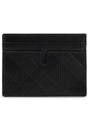 Burberry Accessoires, Heren, Zwart, ONE Size, Leer, Kaarthouder
