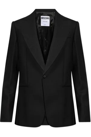 Moschino Jassen, Heren, Zwart, L, Blazer met gesloten revers