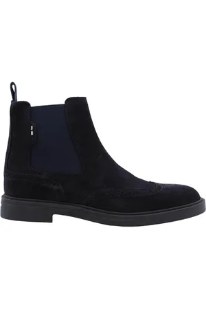 HUGO BOSS Schoenen, Heren, Blauw, 44 EU, Leopoldlaan Stijlvolle Enkellaarzen