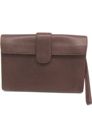 DELVAUX Pre-owned, Dames, Bruin, ONE Size, Pre-owned Leather clutches