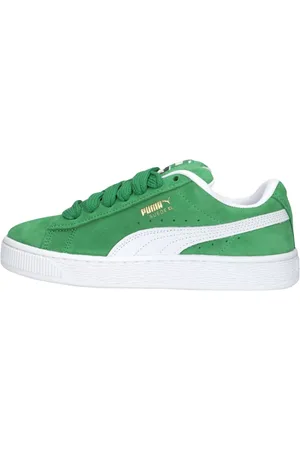PUMA Schoenen, Heren, Groen, 38 EU, Suède, Groene Suede Lage Sneakers