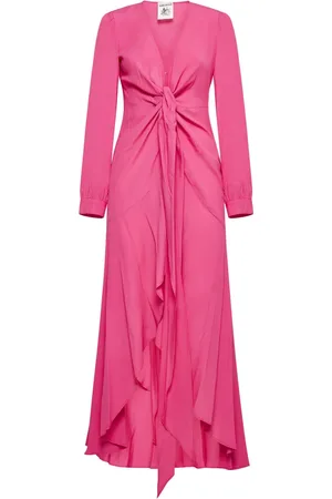 SEMICOUTURE Kleedjes, Dames, Roze, S, Rode Amina Jurk
