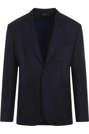 BRIONI Jassen, Heren, Blauw, M, Wol, Blauwe Wollen Jas