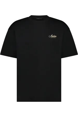 Aeden Tops, Heren, Zwart, M, Zwart Tee Shirt Stijlvol