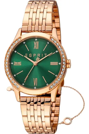 ESPRIT Accessoires, Dames, Geel, ONE Size, Stainless Steel Analog Watch for Women
