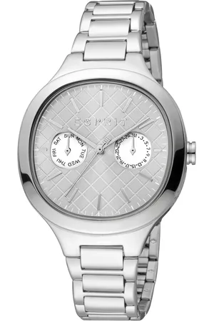 ESPRIT Accessoires, Dames, Grijs, ONE Size, Dames Roestvrijstalen Analoge Horloge