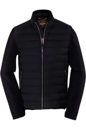 MOORER Jassen, Heren, Blauw, 4Xl, Katoen, Gewatteerde ganzenveren blouson jas