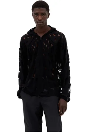 Post Archive Faction PAF Sweatshirts & Hoodies, Heren, Zwart, M, Nylon, Hoodie met uitsparingen