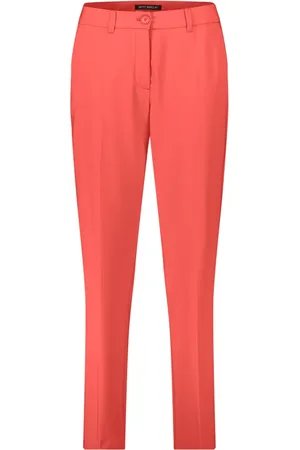 Betty Barclay Broeken, Dames, Rood, XS, Klassieke zakelijke broek met vouw