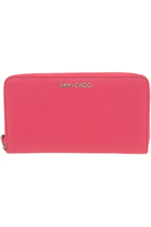 Jimmy Choo Pre-owned, Dames, Roze, ONE Size, Leer, Tweedehands leren portemonnees
