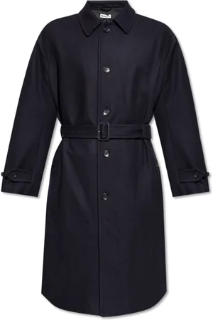 Bally Mantels, Heren, Blauw, M, Wol, Wollen jas