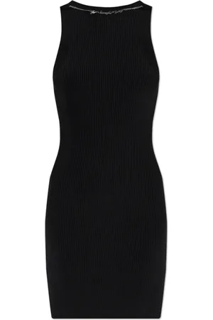 Diesel Kleedjes, Dames, Zwart, S, Leer, Jurk M-Ango-Ls