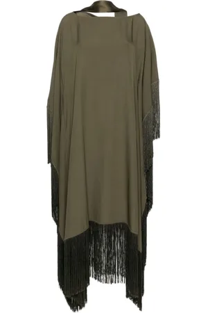 ‎Taller Marmo‎ Kleedjes, Dames, Groen, ONE Size, Groene Zee Kleding Franje Kaftan