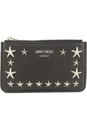 Jimmy Choo Pre-owned, Dames, Zwart, ONE Size, Tweedehands leren portemonnees