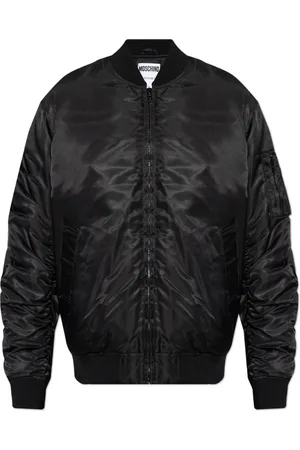 Moschino Jassen, Heren, Zwart, M, Leer, Gewatteerde 