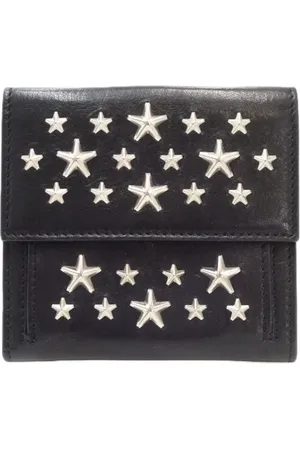 Jimmy Choo Pre-owned, Dames, Zwart, ONE Size, Leer, Tweedehands leren portemonnees