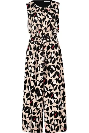 Betty & Co Jumpsuits & Playsuits, Dames, Veelkleurig, L, Leer, Feminine Jumpsuit met Riem