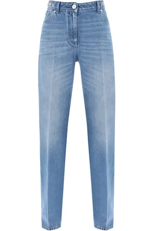 VERSACE Jeans, Dames, Blauw, W26, Denim, Klassieke Straight Jeans