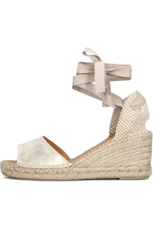 NOTRE-V Schoenen, Dames, Geel, 38 EU, Suède, Dames Espadrilles Ciara 23