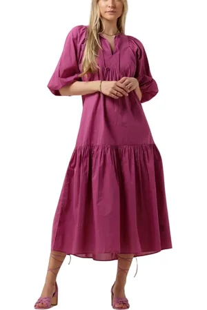 NOTRE-V Kleedjes, Dames, Paars, M, Dames Jurken Nv-dente Midi Dress