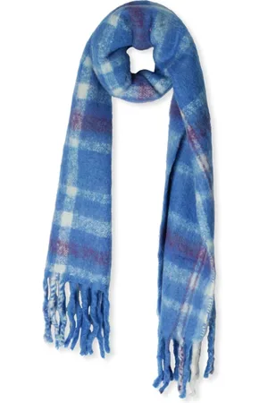 NOTRE-V Accessoires, Dames, Blauw, ONE Size, Leer, Dames Sjaals 307