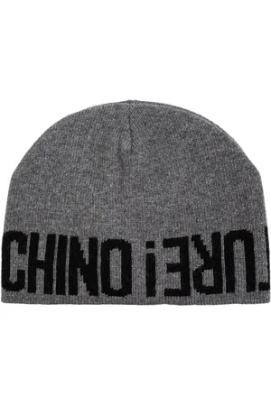 Moschino Accessoires, unisex, Grijs, ONE Size, Wol, Pet met logo