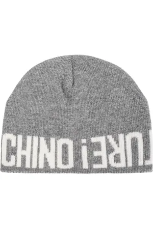 Moschino Accessoires, unisex, Grijs, ONE Size, Wol, Pet met logo
