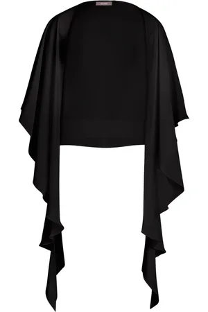 Vera Mont Jassen, Dames, Zwart, M, Chiffon, Elegante Chiffon Stola met Volant