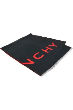 Givenchy Pre-owned, Dames, Zwart, ONE Size, Wol, Pre-owned Silk scarves