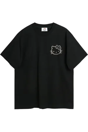 Soulland Tops, unisex, Zwart, L/Xl, Katoen, Biologisch Katoen Rhinestone T-shirt
