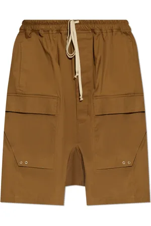 Rick Owens Korte broeken, Heren, Bruin, M, Katoen, Pods Shorts